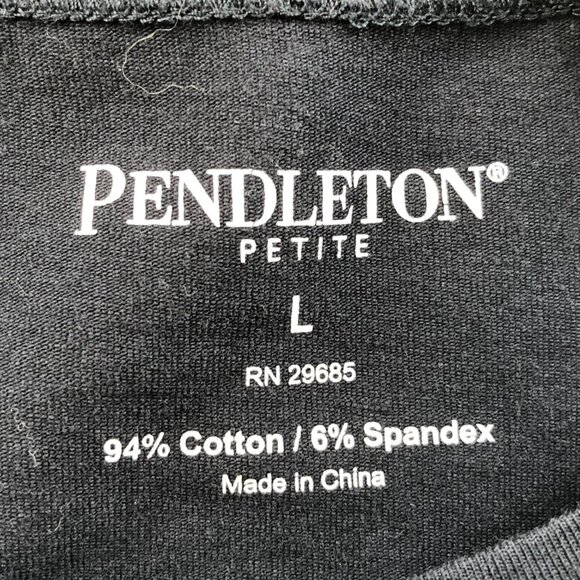 Pendleton Womens T-Shirt Large Petite Short Sleeve Casual Basic Tee Classic - Picture 5 of 9
